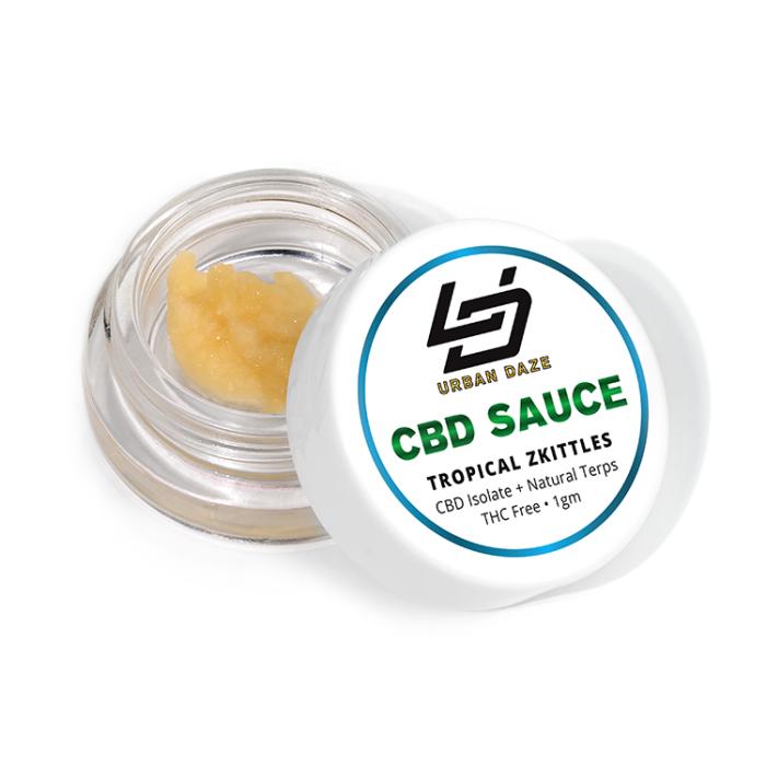 Urban Daze CBD Sauce 1gm Jar in Tropical Zkittles Flavor