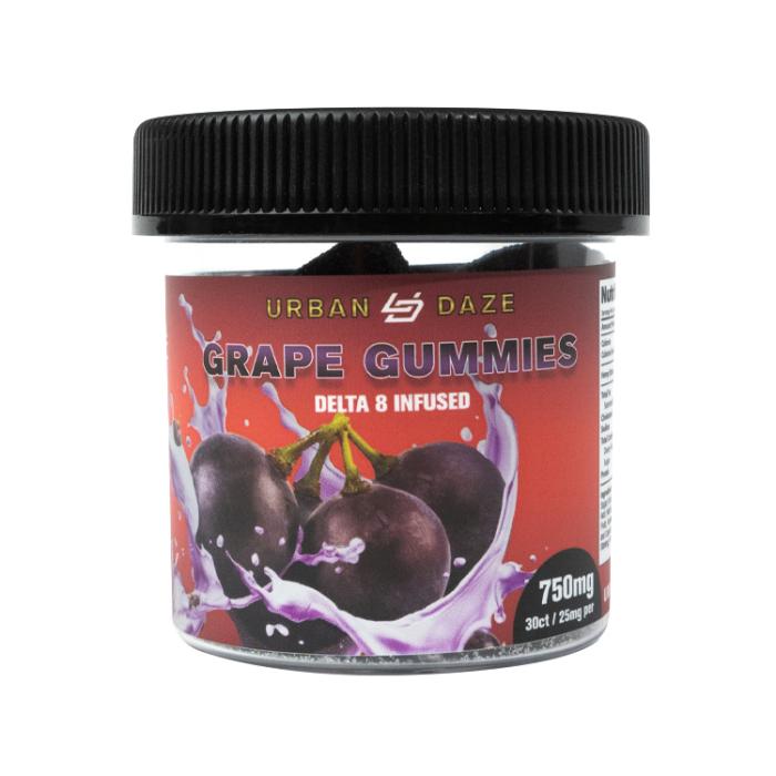 Urban Daze Delta 8 Grape Gummies 750mg Jar