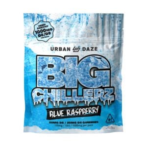 Delta 9 Delta 8 Big Chillerz Gummies Blue Raspberry Front